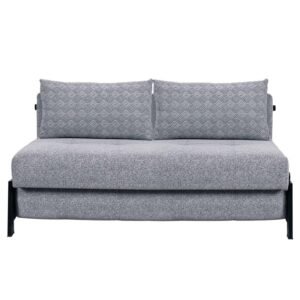Sofa bed, width 140 cm (black base)